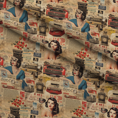 Retro Keepsakes Pattern 6 Minky Fabric