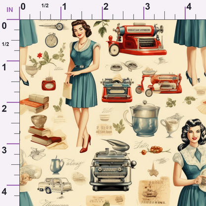 Retro Keepsakes Pattern 7 Minky Fabric
