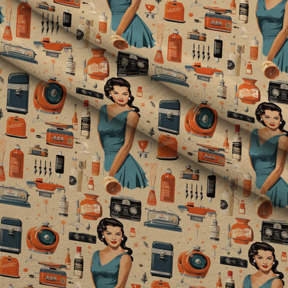 Retro Keepsakes Pattern 9 Minky Fabric