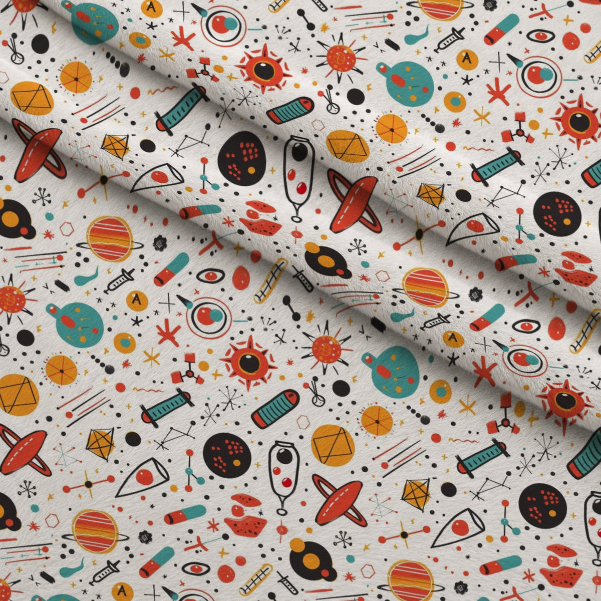 Retro Lab Pattern 1 Minky Fabric