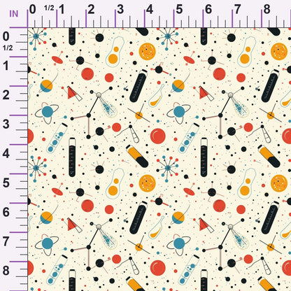 Retro Lab Pattern 10 Minky Fabric