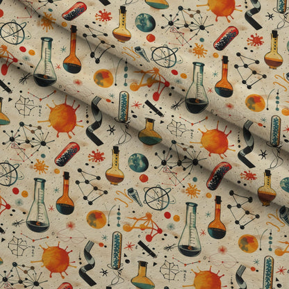 Retro Lab Pattern 13 Minky Fabric