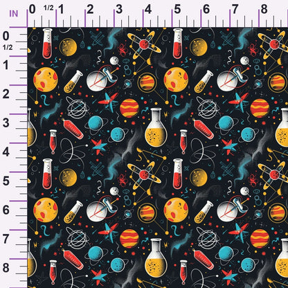 Retro Lab Pattern 14 Minky Fabric