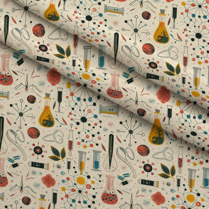 Retro Lab Pattern 15 Minky Fabric
