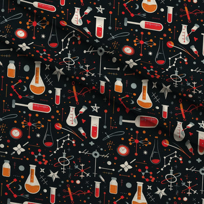 Retro Lab Pattern 16 Minky Fabric