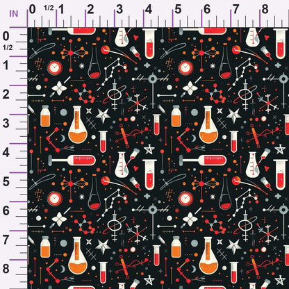 Retro Lab Pattern 16 Minky Fabric