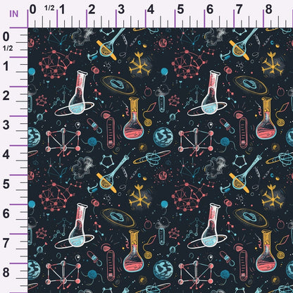 Retro Lab Pattern 17 Minky Fabric