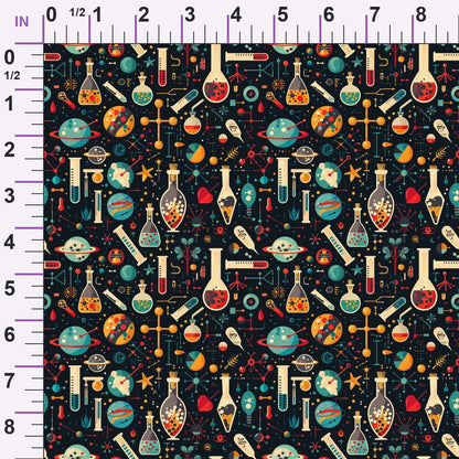 Retro Lab Pattern 18 Minky Fabric