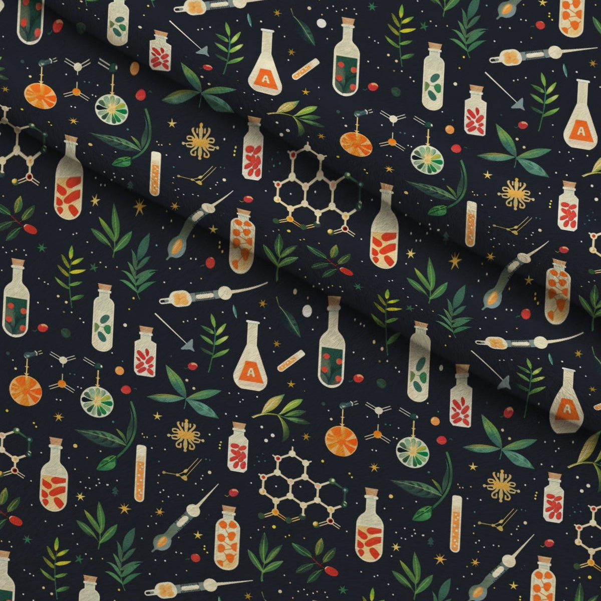 Retro Lab Pattern 19 Minky Fabric