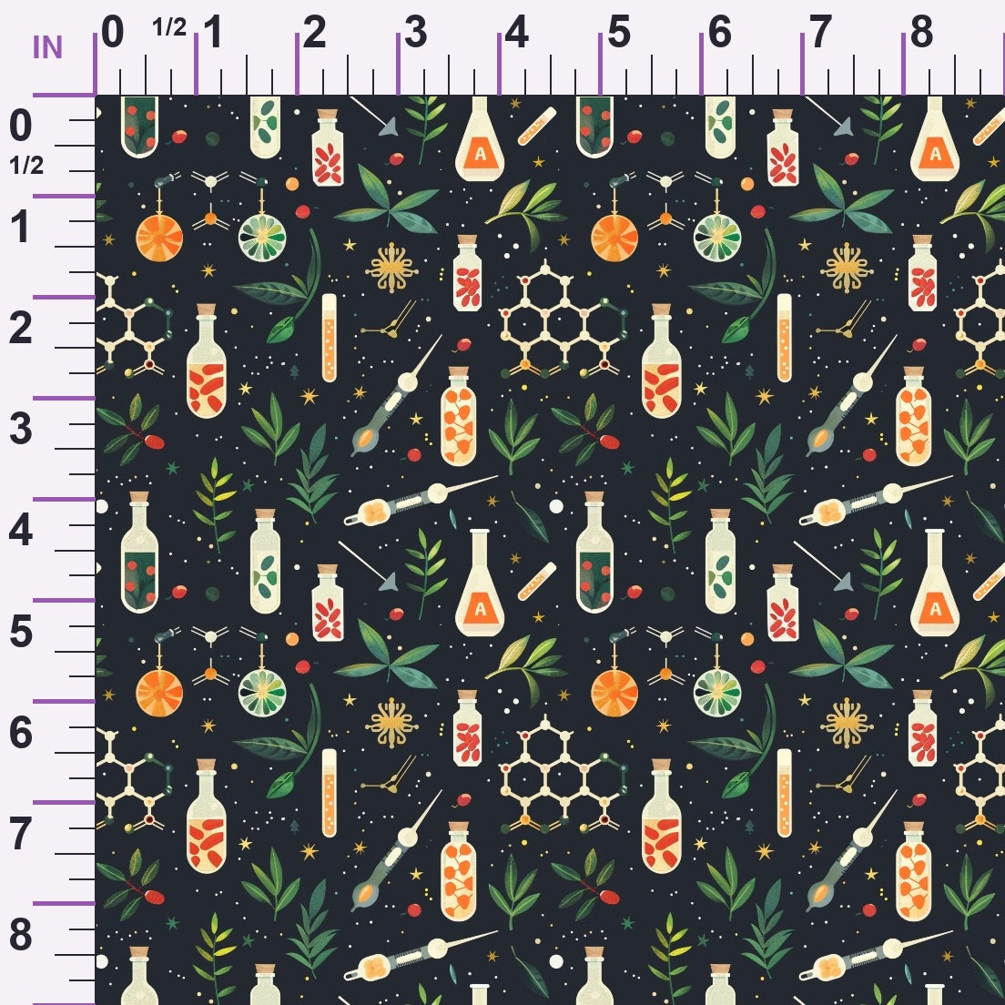 Retro Lab Pattern 19 Minky Fabric