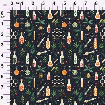 Retro Lab Pattern 19 Minky Fabric