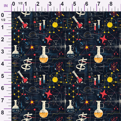 Retro Lab Pattern 2 Minky Fabric