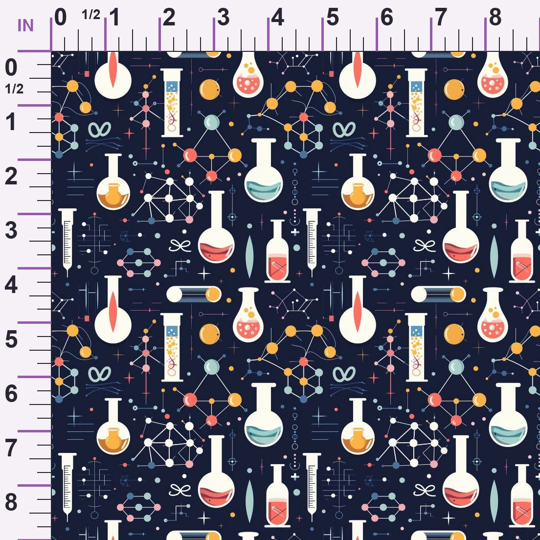 Retro Lab Pattern 20 Minky Fabric