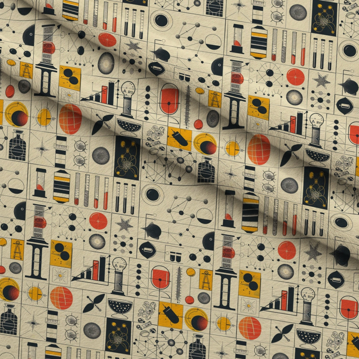 Retro Lab Pattern 21 Minky Fabric