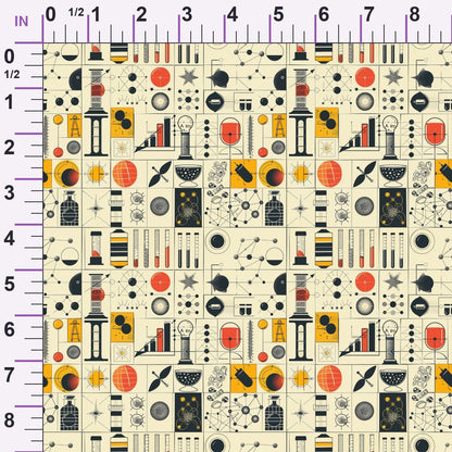 Retro Lab Pattern 21 Minky Fabric