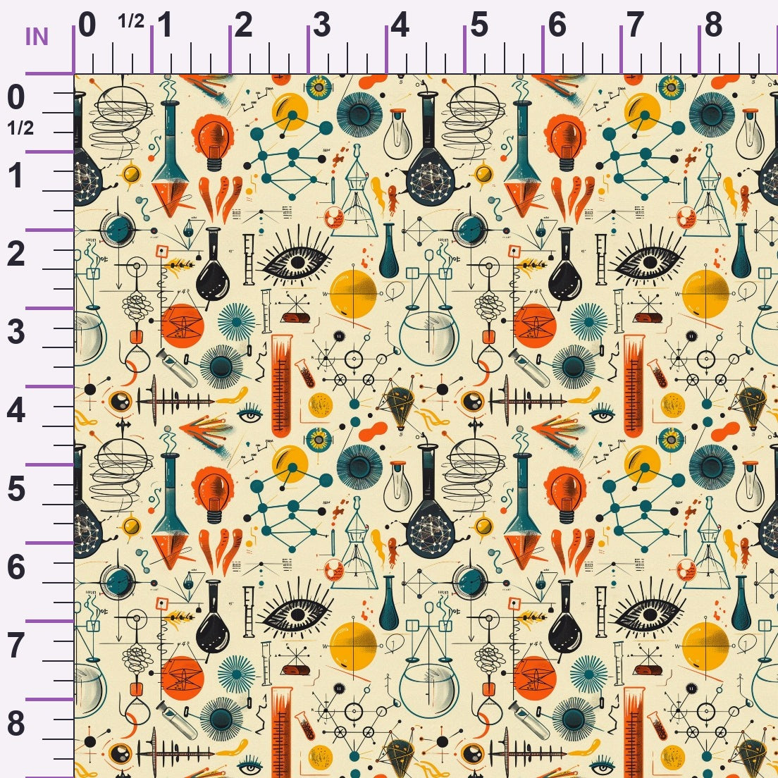 Retro Lab Pattern 22 Minky Fabric