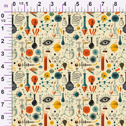 Retro Lab Pattern 22 Minky Fabric