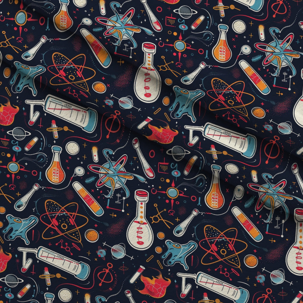 Retro Lab Pattern 23 Minky Fabric