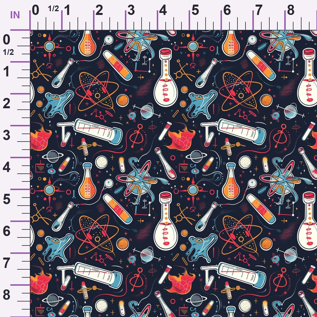 Retro Lab Pattern 23 Minky Fabric
