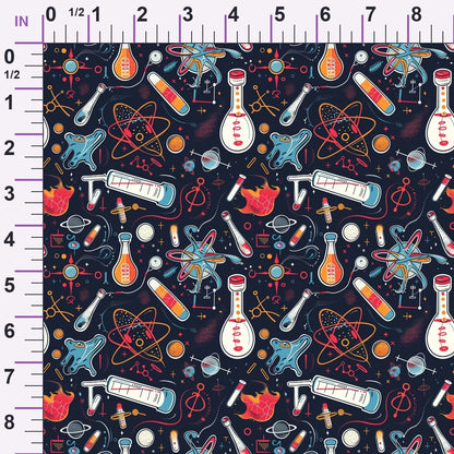 Retro Lab Pattern 23 Minky Fabric
