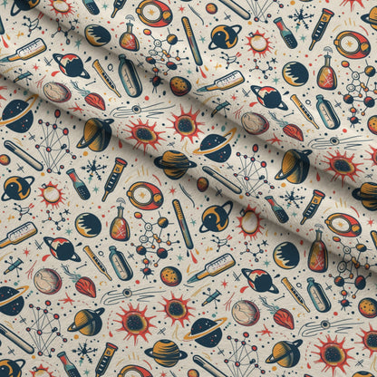 Retro Lab Pattern 3 Minky Fabric