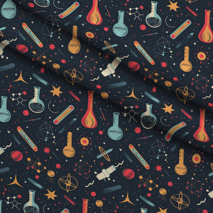 Retro Lab Pattern 4 Minky Fabric