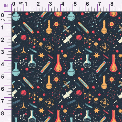 Retro Lab Pattern 4 Minky Fabric