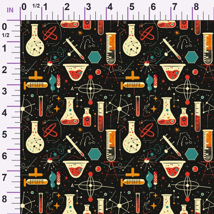 Retro Lab Pattern 6 Minky Fabric