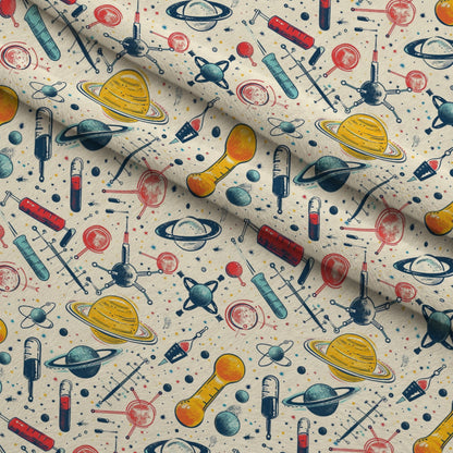 Retro Lab Pattern 7 Minky Fabric