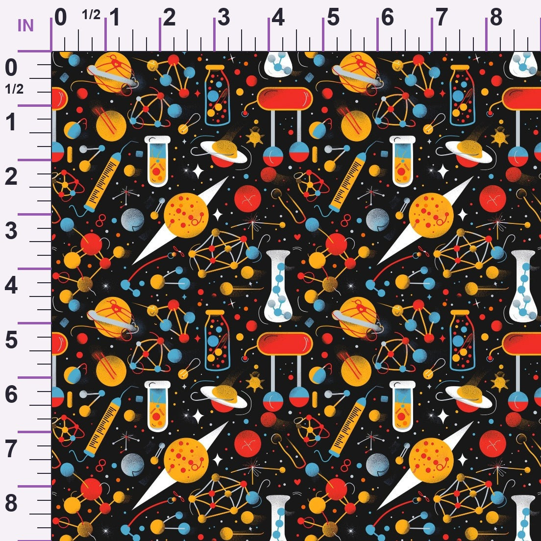 Retro Lab Pattern 8 Minky Fabric