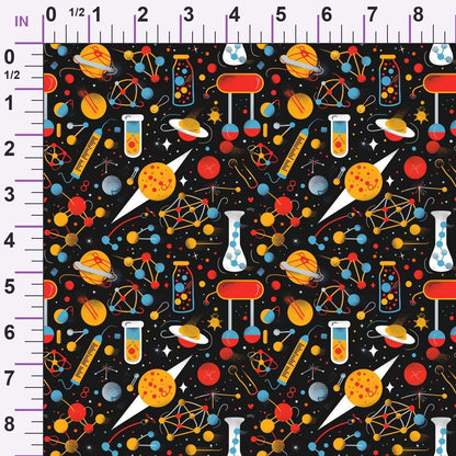 Retro Lab Pattern 8 Minky Fabric