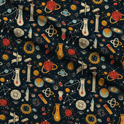 Retro Lab Pattern 9 Minky Fabric