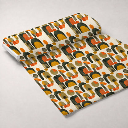 Retro Mod Collage Pattern 1 Minky Fabric