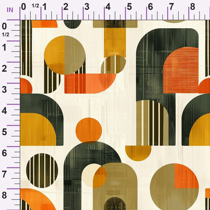 Retro Mod Collage Pattern 1 Minky Fabric