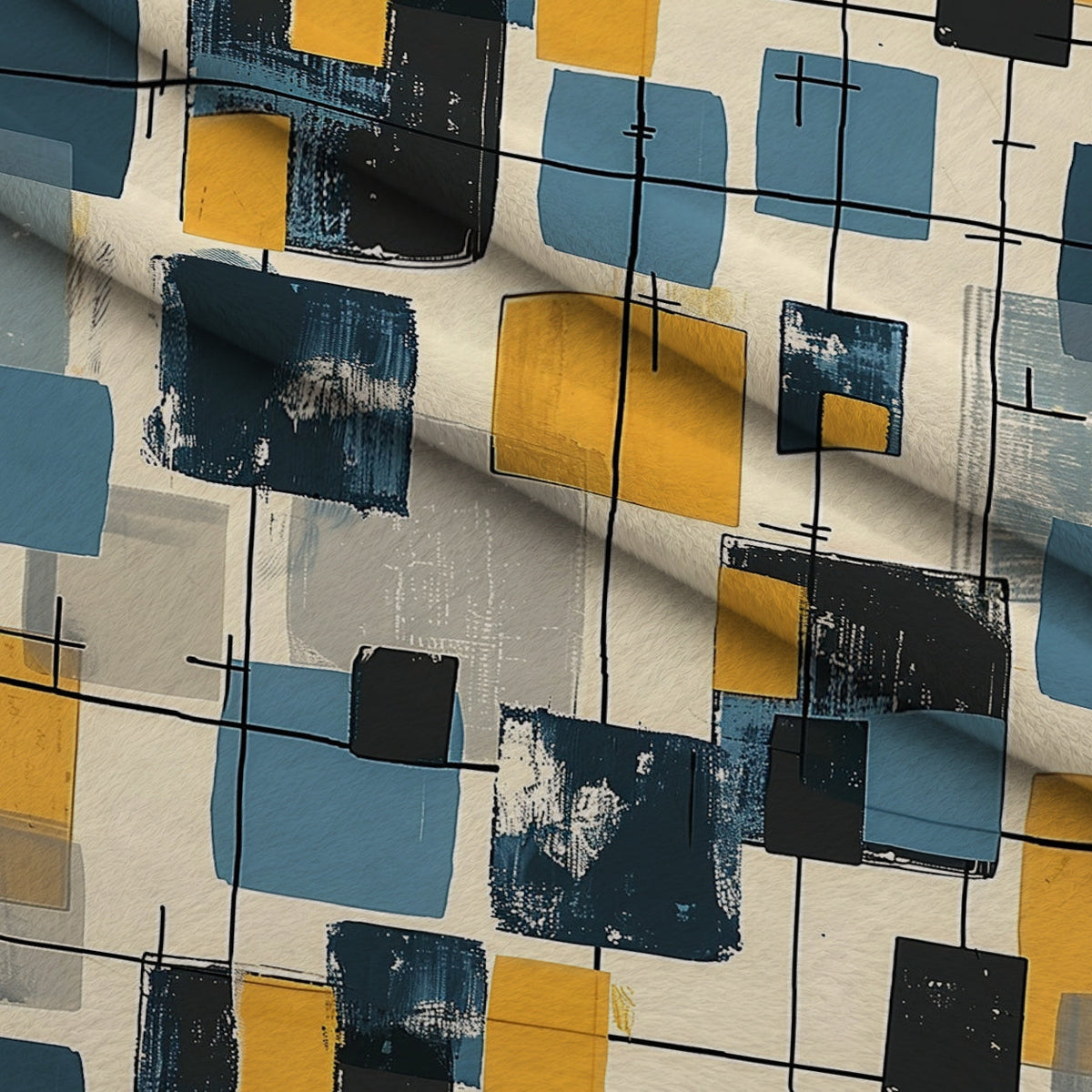 Retro Mod Collage Pattern 2 Minky Fabric