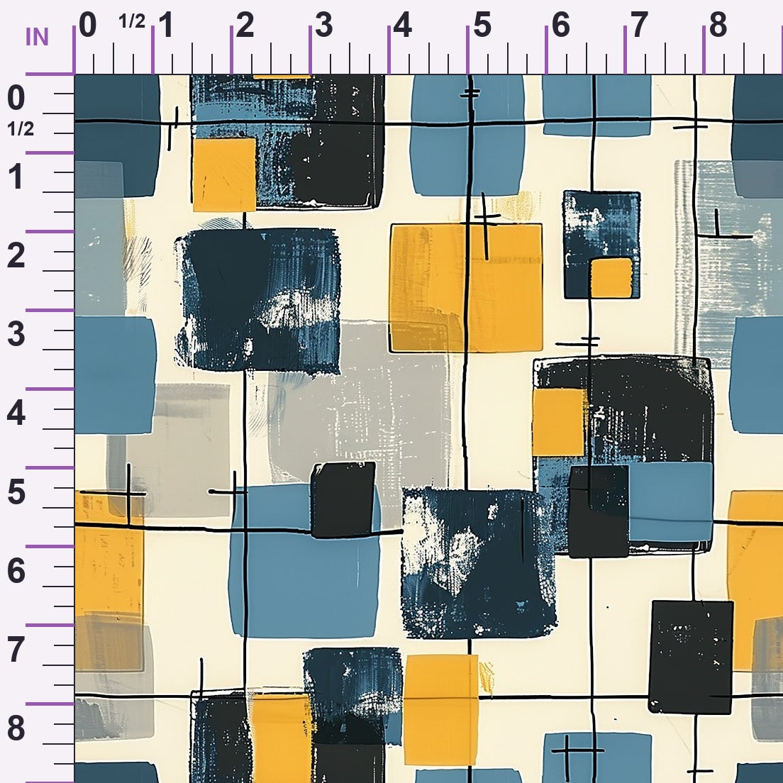 Retro Mod Collage Pattern 2 Minky Fabric