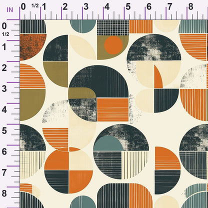 Retro Mod Collage Pattern 4 Minky Fabric