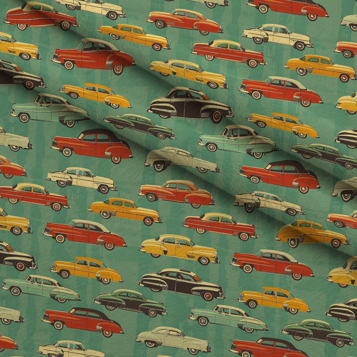 Retro Rides Pattern 1 Minky Fabric