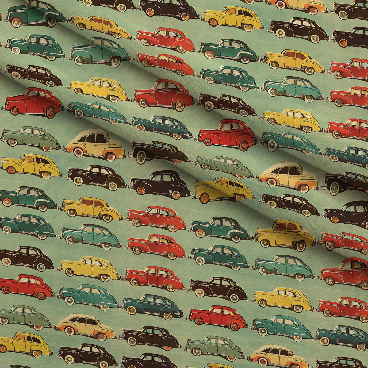 Retro Rides Pattern 2 Minky Fabric