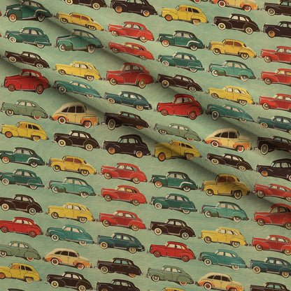 Retro Rides Pattern 2 Minky Fabric