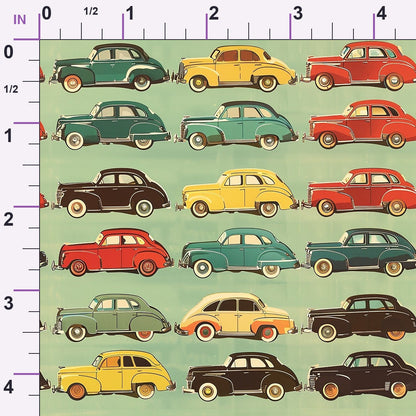 Retro Rides Pattern 2 Minky Fabric