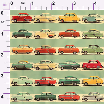 Retro Rides Pattern 4 Minky Fabric