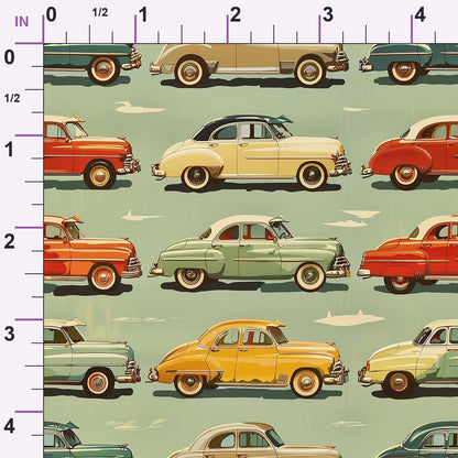 Retro Rides Pattern 6 Minky Fabric