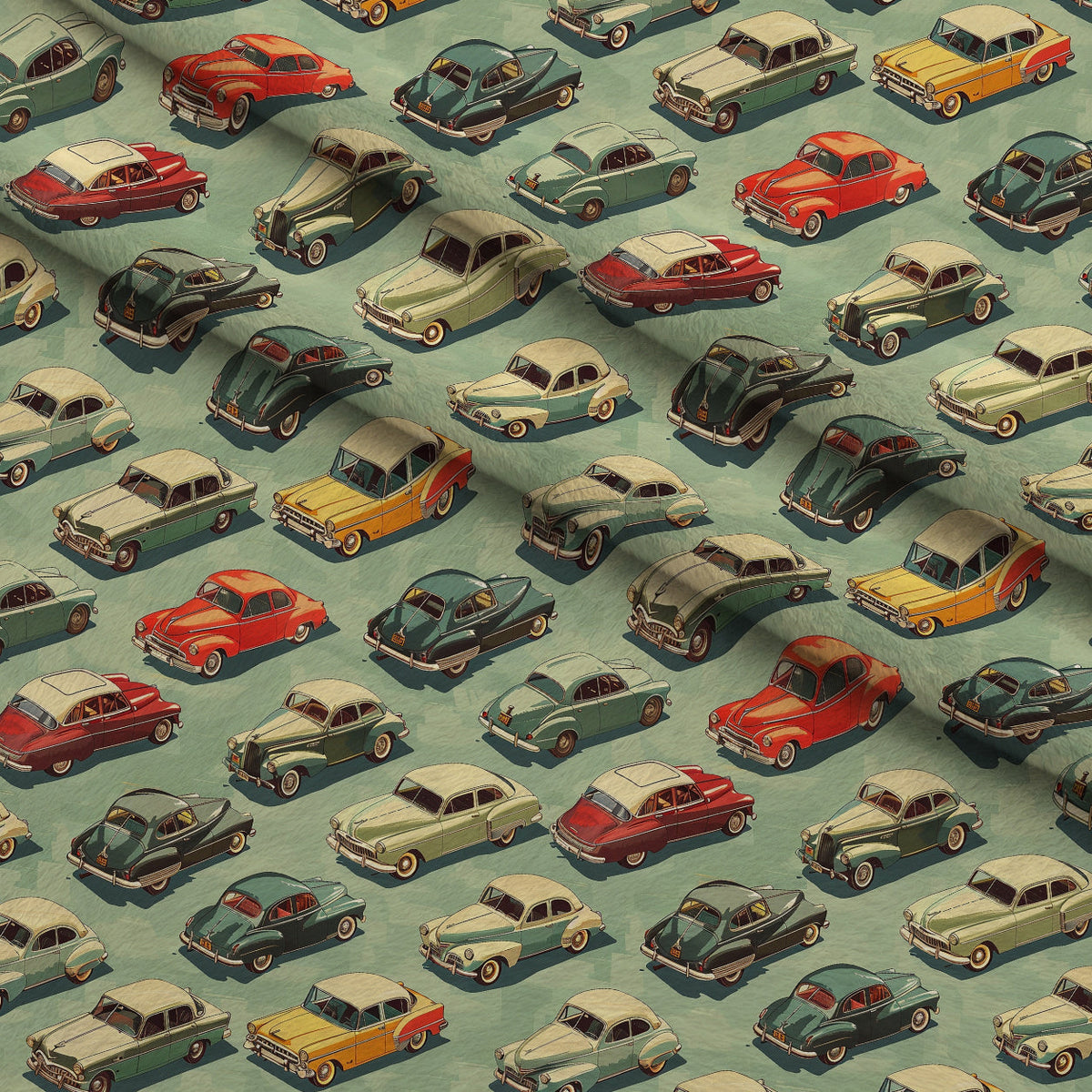 Retro Rides Pattern 7 Minky Fabric
