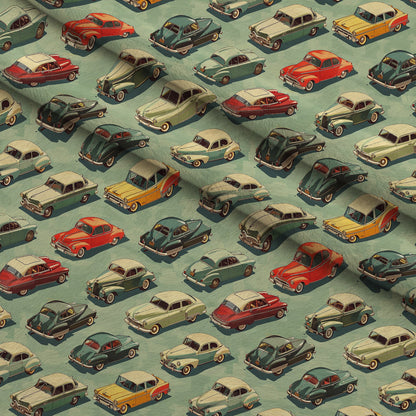 Retro Rides Pattern 7 Minky Fabric