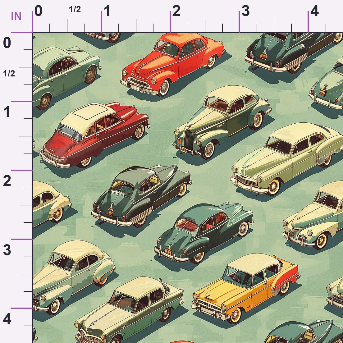 Retro Rides Pattern 7 Minky Fabric