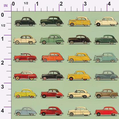 Retro Rides Pattern 8 Minky Fabric