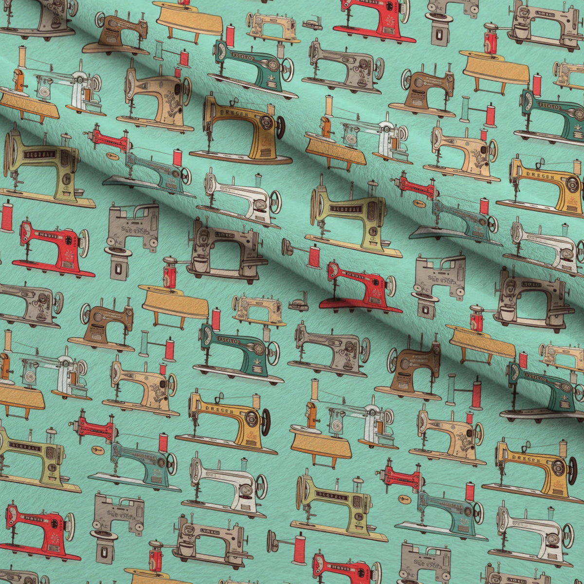 Retro Stitchery Pattern 1 Minky Fabric