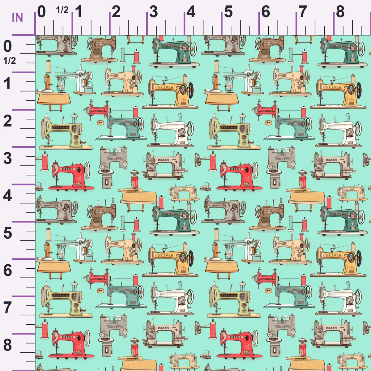 Retro Stitchery Pattern 1 Minky Fabric