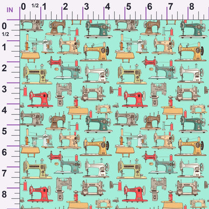 Retro Stitchery Pattern 1 Minky Fabric